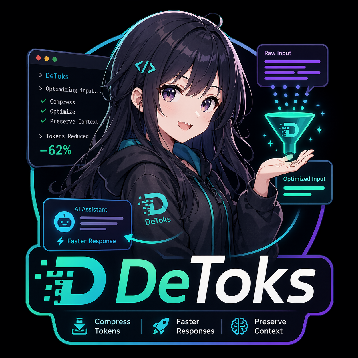 DeToks 로고 시안