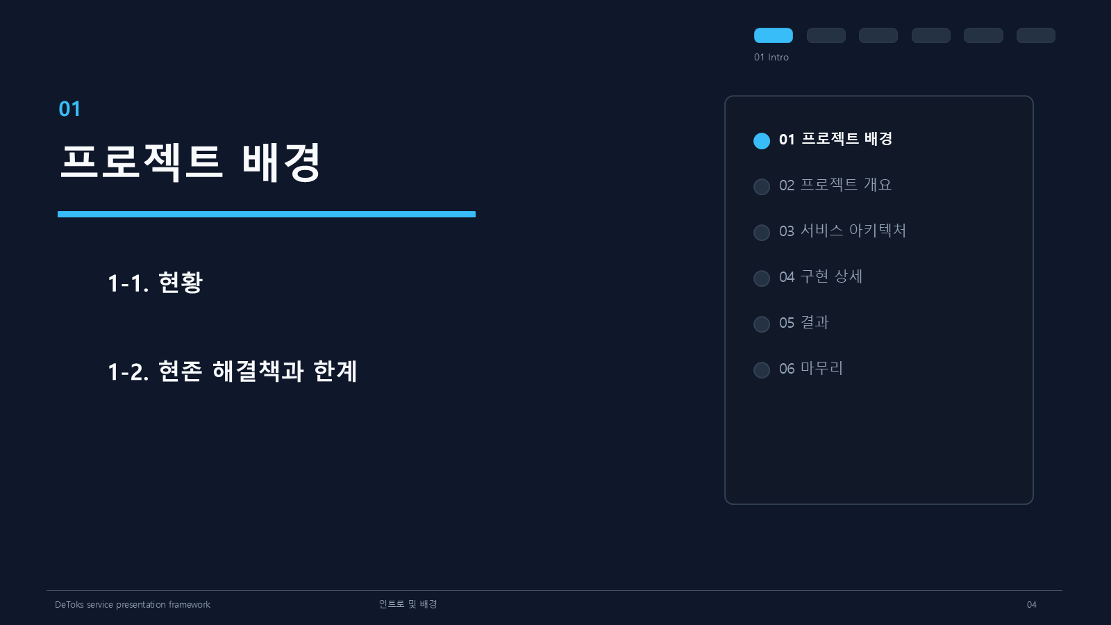 프로젝트 배경 섹션